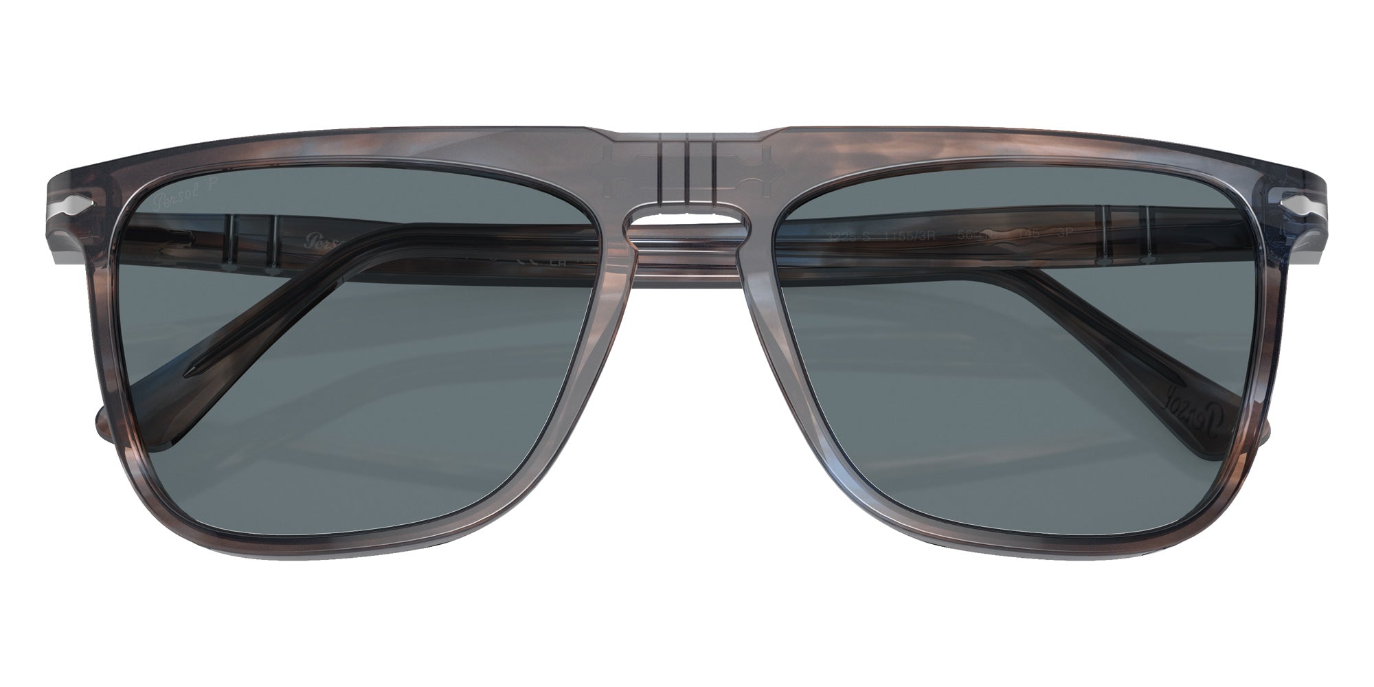 Persol PO3225S 11553R 56 - Striped Blue / Dark Blue Polarized + AR #id:po3225s11553r_s:100125