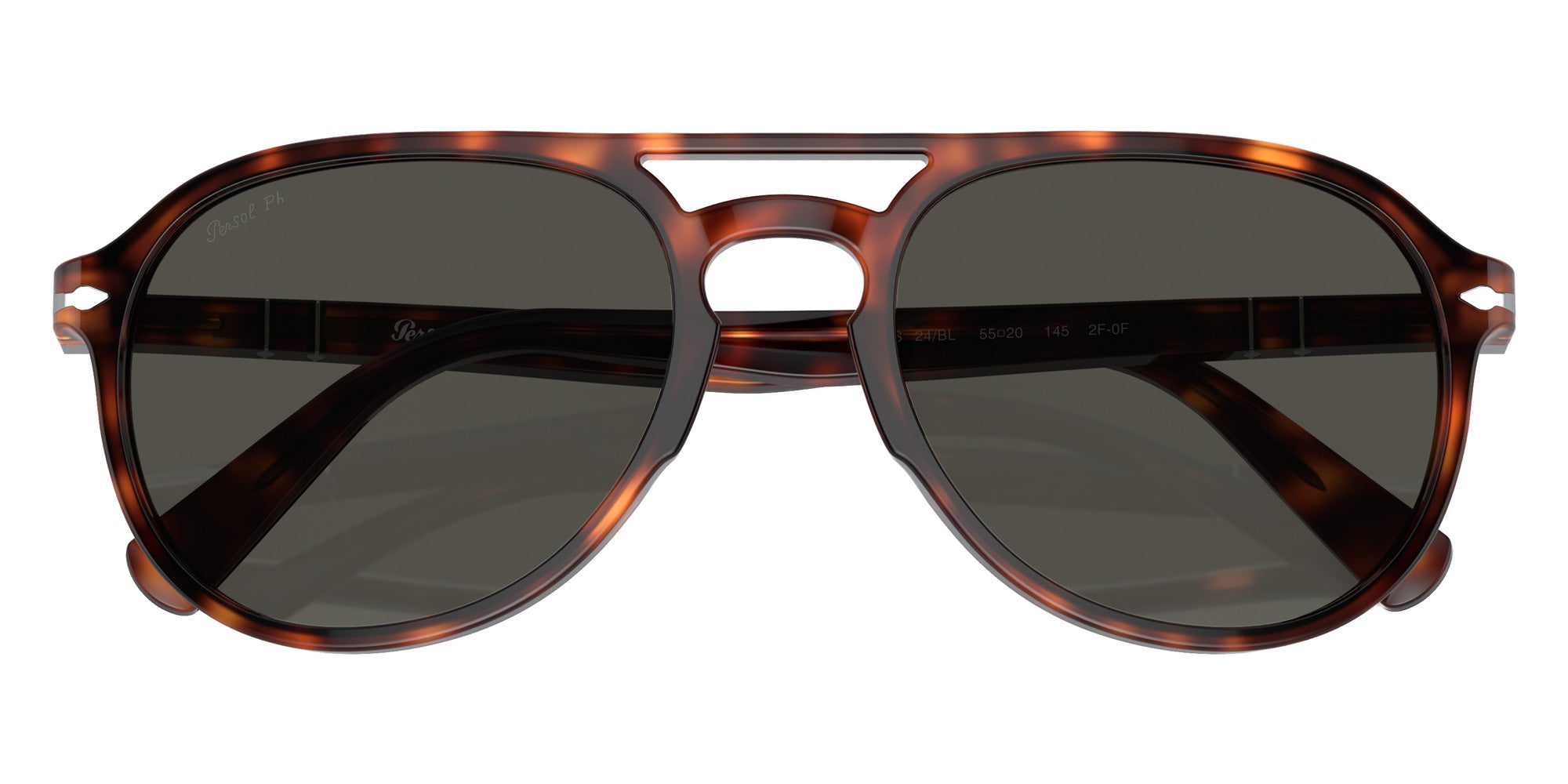 Persol PO3235S 24/BL 55 - Havana / Photochromic Clear to Gray with Blue Light Filter Mirrored #id:po3235s24bl_s:100125