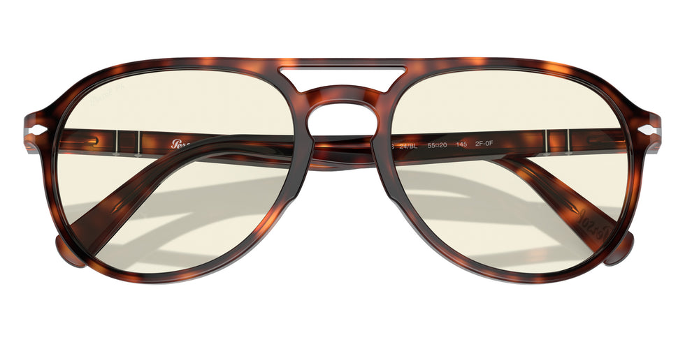 Persol PO3235S 24/BL 55 - Havana / Photochromic Clear to Gray with Blue Light Filter Mirrored #id:po3235s24bl_s:100135