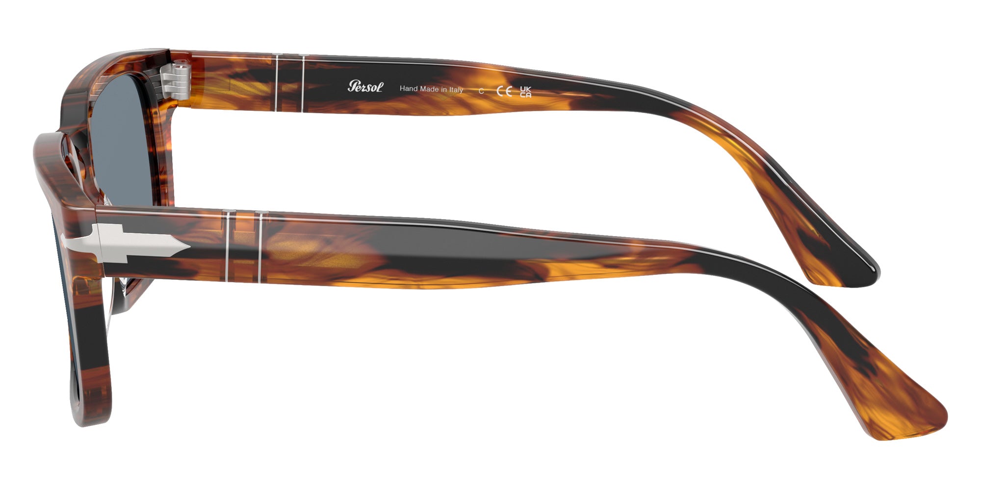 Persol PO3272S 123556 55 - Striped Black & Brown / Light Blue #id:po3272s123556_s:104110