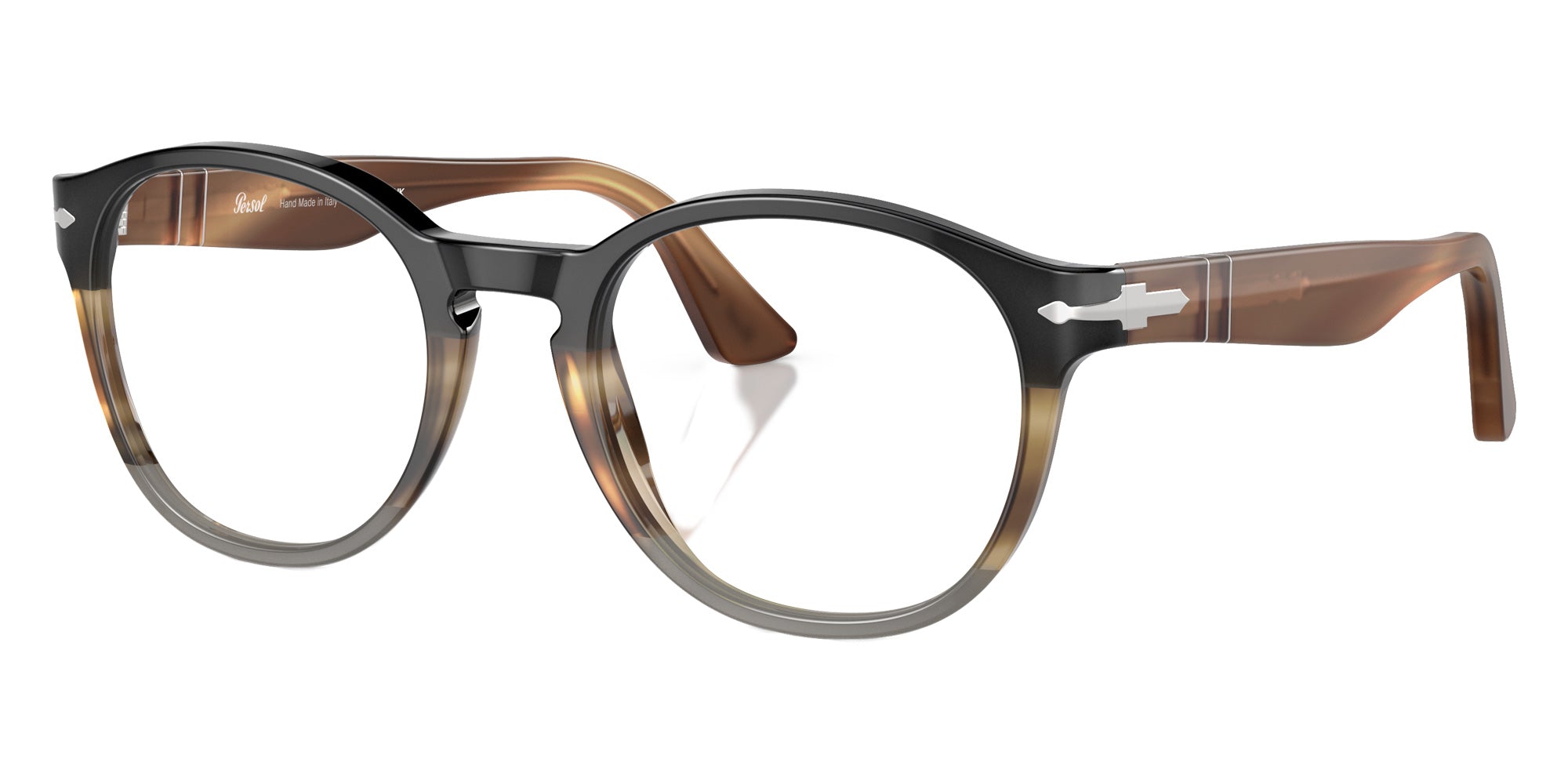 Persol PO3284V 1135 50 - Black Cut Net Striped Brown Cut Net Gray #id:po3284v1135_s:100105