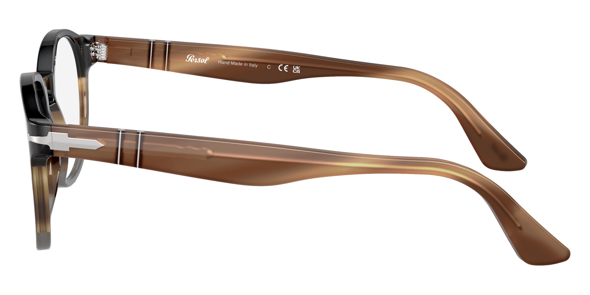 Persol PO3284V 1135 50 - Black Cut Net Striped Brown Cut Net Gray #id:po3284v1135_s:100110