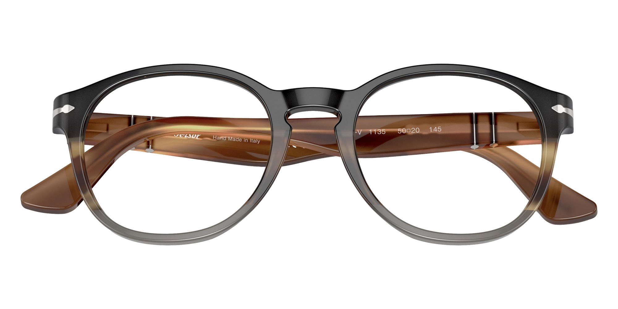 Persol PO3284V 1135 50 - Black Cut Net Striped Brown Cut Net Gray #id:po3284v1135_s:100125