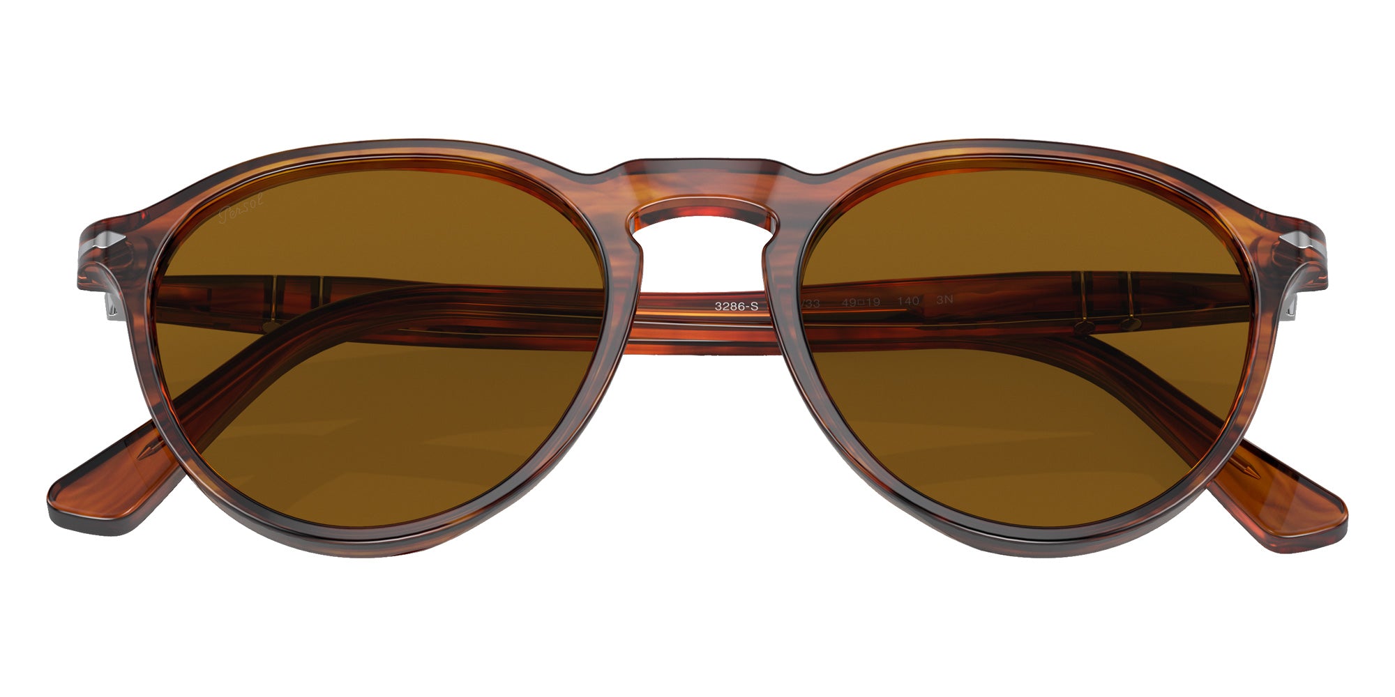 Persol PO3286S 115733 51 - Striped Red / Brown #id:po3286s115733_s:102125