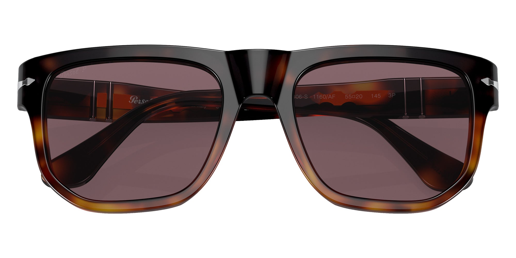 Persol PO3306S 1160AF 55 - Brown Cut Light Brown Tortoise / Dark Violet Polarized #id:po3306s1160af_s:100120