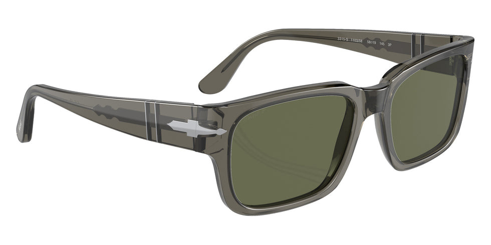Persol PO3315S 110358 58 - Transparent Taupe Gray / Polarized Green #id:po3315s110358_s:100120