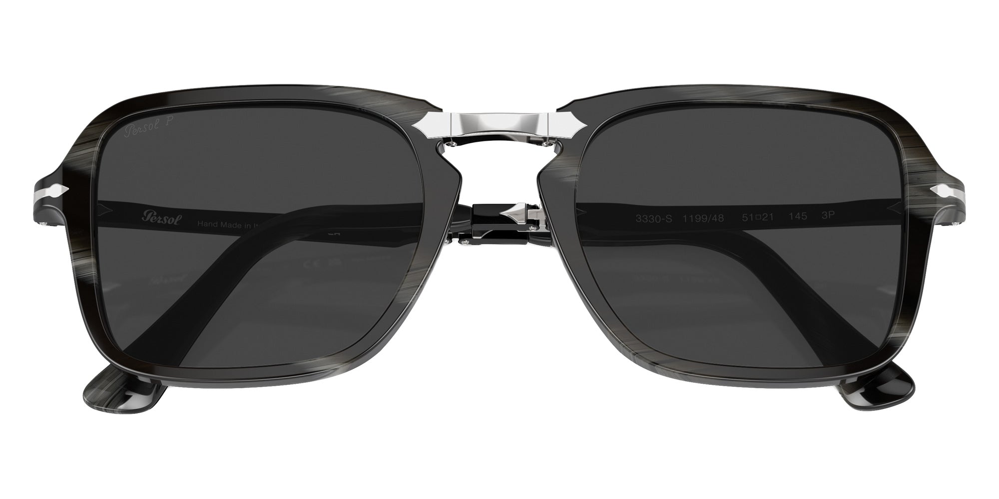 Persol PO3330S 119948 51 - Black Horn / Polarized Black #id:po3330s119948_s:100125