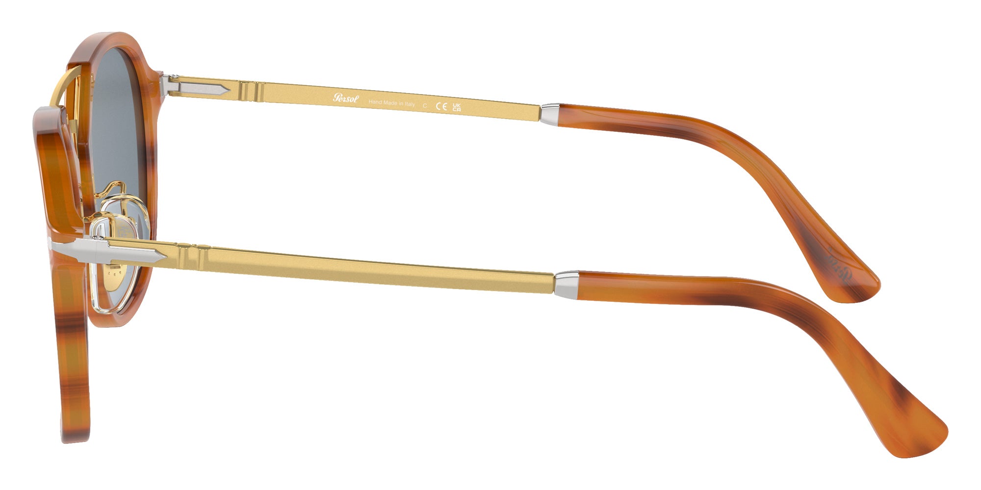 Persol PO3352S 960/56 55 - Striped Brown / Light Blue #id:po3352s96056_s:100110