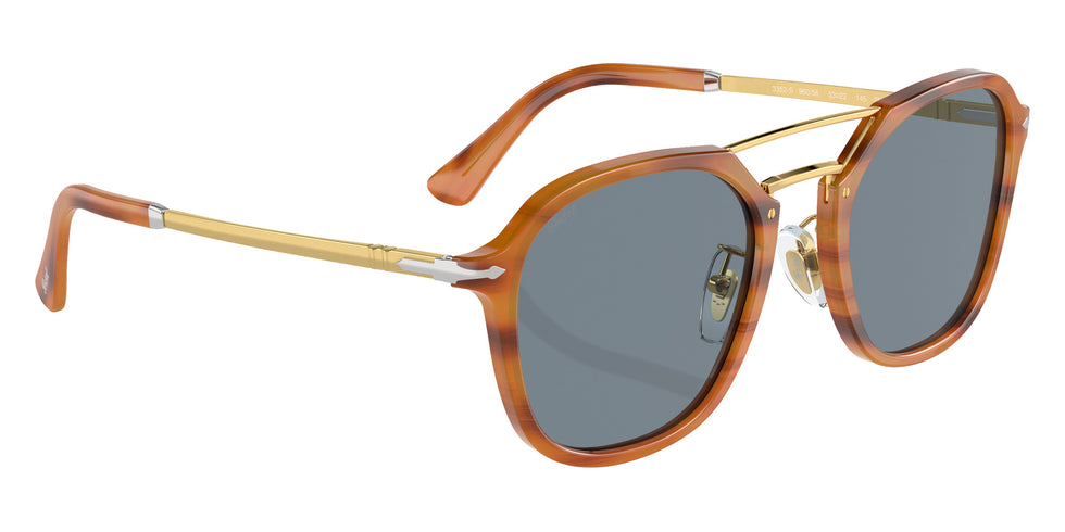 Persol PO3352S 960/56 55 - Striped Brown / Light Blue #id:po3352s96056_s:100120