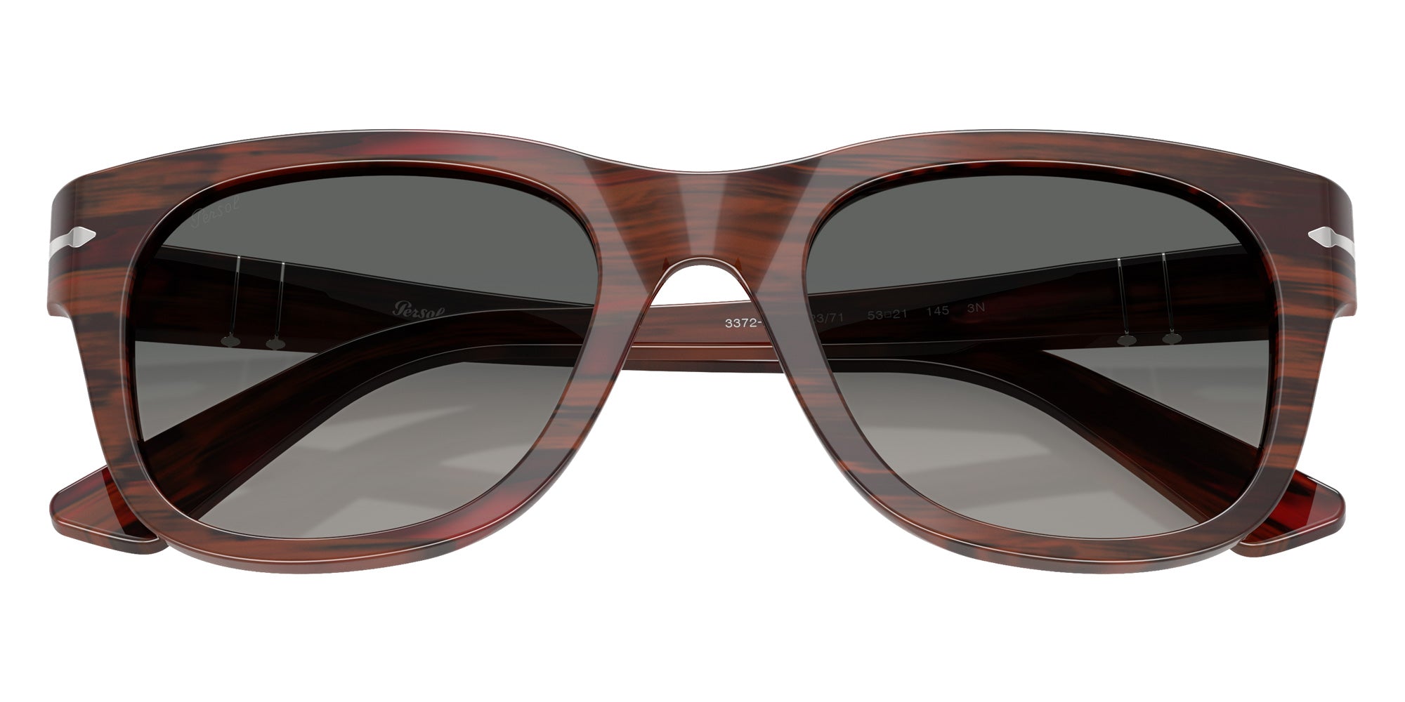 Persol PO3372S 122371 55 - Striped Burgundy / Gradient Gray #id:po3372s122371_s:100125