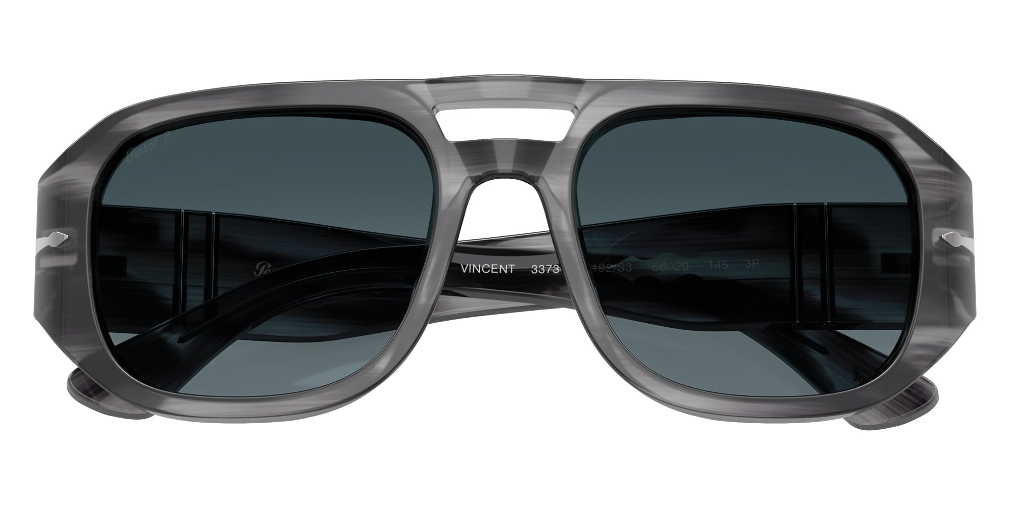 Persol PO3373S - Vincent 1192S3 53 - Striped Gray / Light Blue Gradient Dark Blue Polarized #id:po3373s1192s3_s:100125