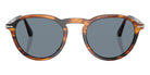 Persol PO3383S 123556 51 - Striped Black & Brown / Light Blue #id:po3383s123556_s:100100