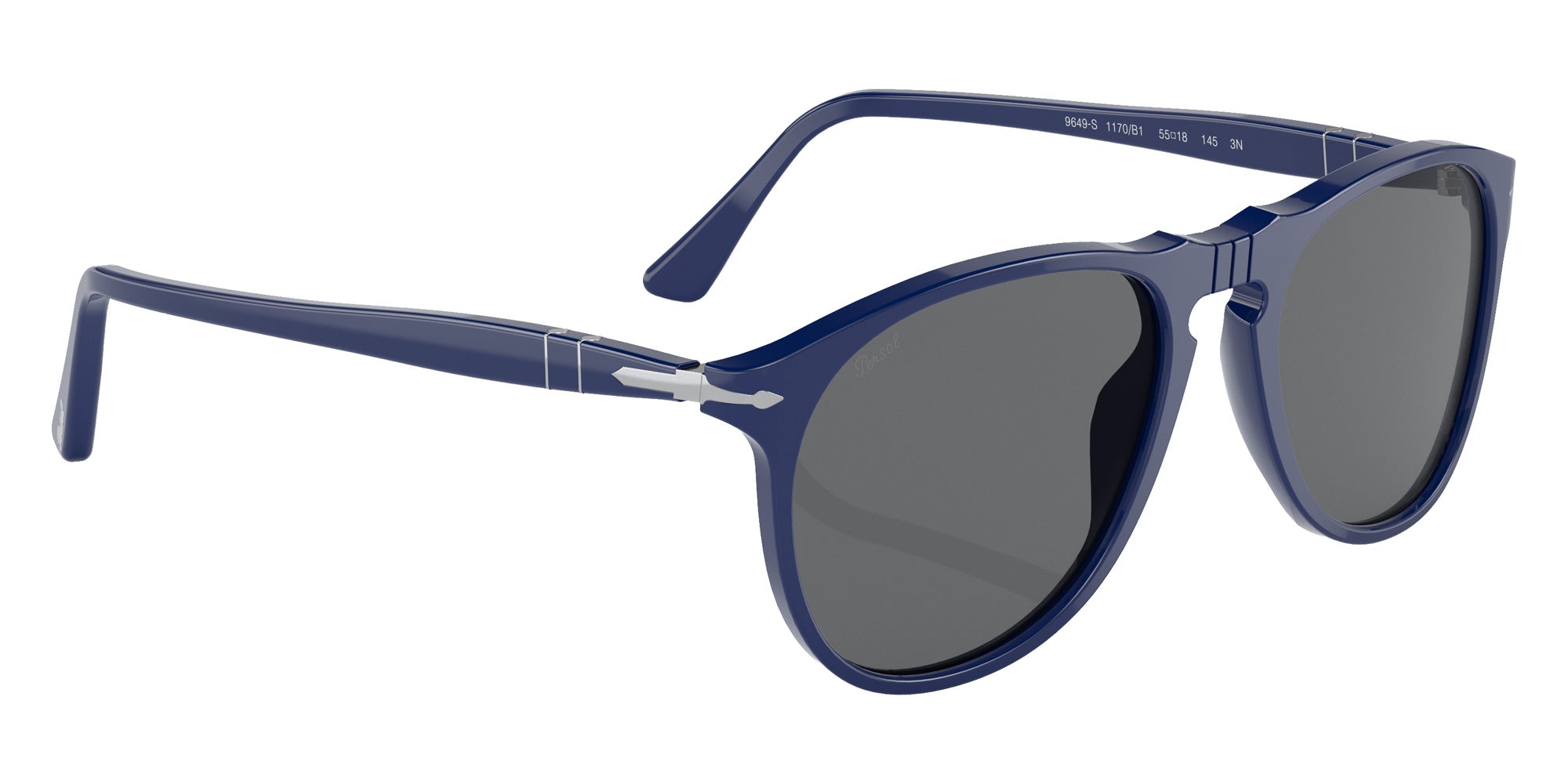 Persol PO9649S 1170B1 55 - Solid Blue / Dark Gray #id:po9649s1170b1_s:100125