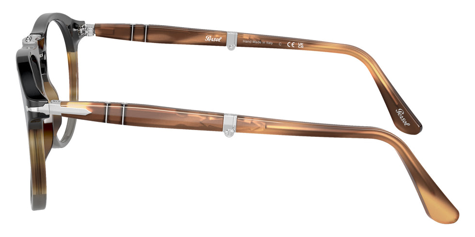 Persol PO9714VM 1135 52 - Black Striped Brown Gray #id:po9714vm1135_s:100110