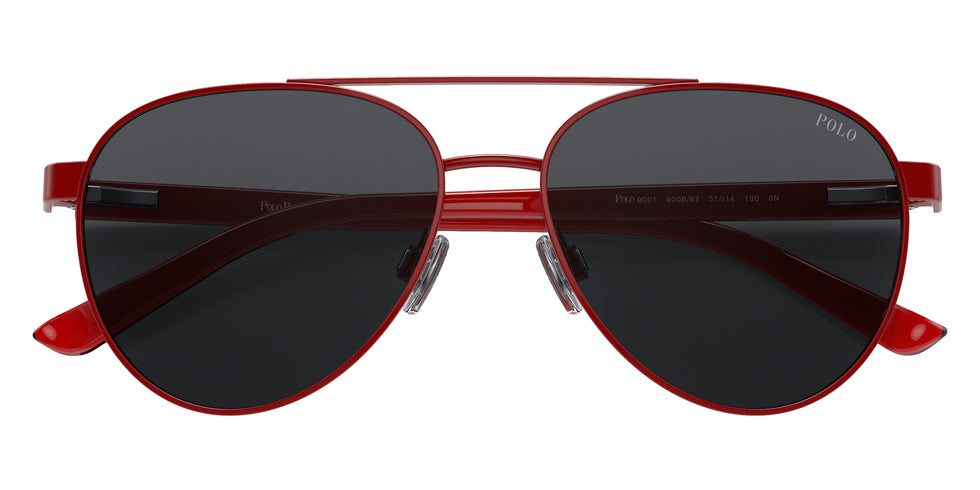 POLO RALPH LAUREN PP9001 900687 51 - Shiny Red / Dark Gray #id:pp9001900687_s:100120