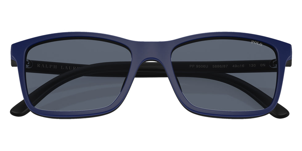 POLO RALPH LAUREN PP9506U 588687 49 - Matte Black / Gray Blue #id:pp9506u588687_s:100125