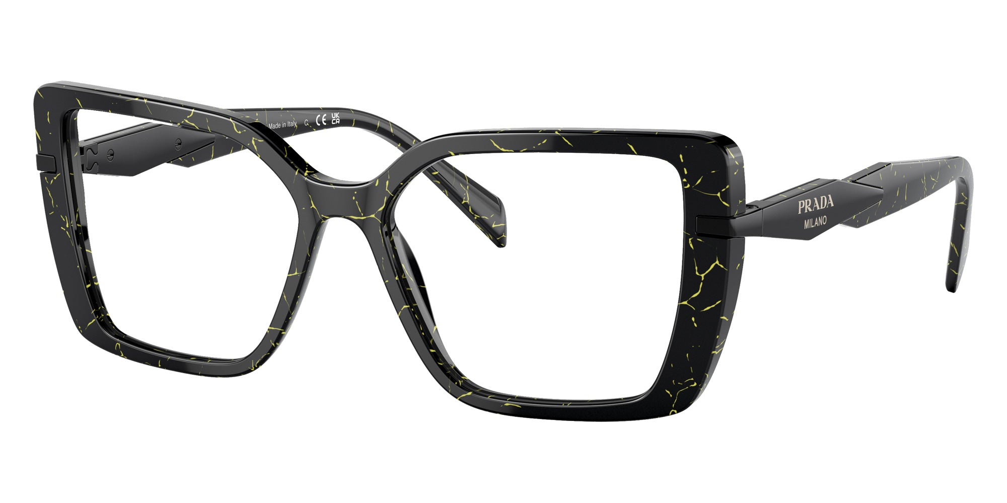 Prada PR 03ZV 19D1O1 53 - Black/Yellow Marble #id:pr03zv19d1o1_s:100105
