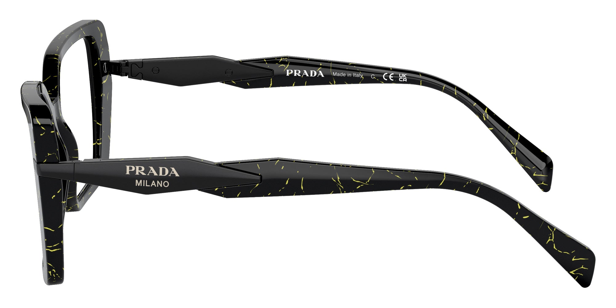Prada PR 03ZV 19D1O1 53 - Black/Yellow Marble #id:pr03zv19d1o1_s:100110