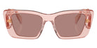 Prada PR 08YS 19Q10D 51 - Transparent Peach / Light Brown #id:pr08ys19q10d_s:102100