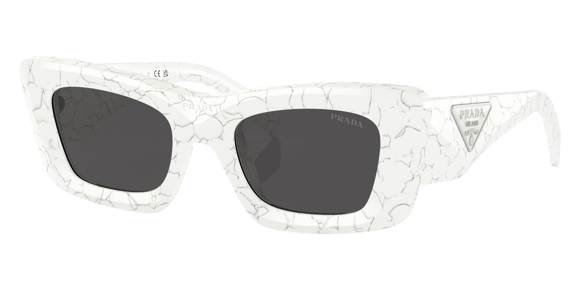 Prada PR 13ZS 17D5S0 50 - Matte White Marble / Dark Gray #id:pr13zs17d5s0_s:100105