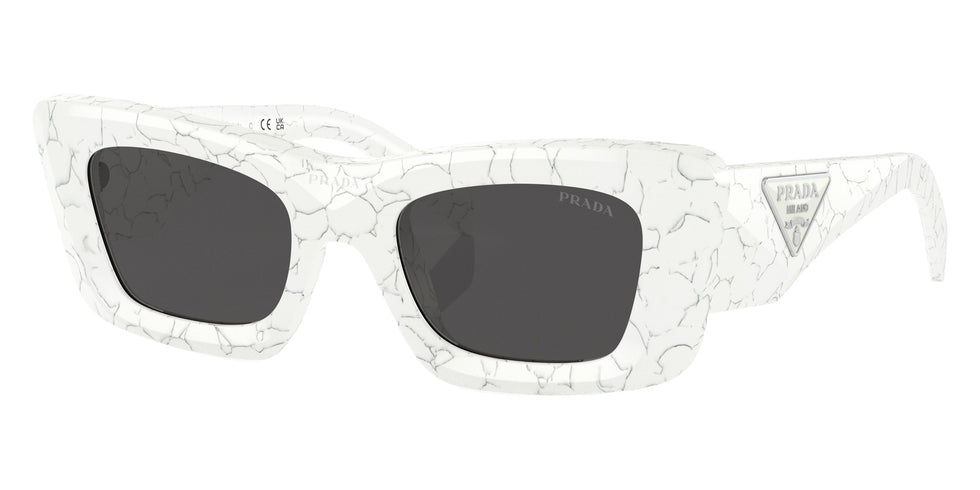 Prada PR 13ZS 17D5S0 50 - Matte White Marble / Dark Gray #id:pr13zs17d5s0_s:100105