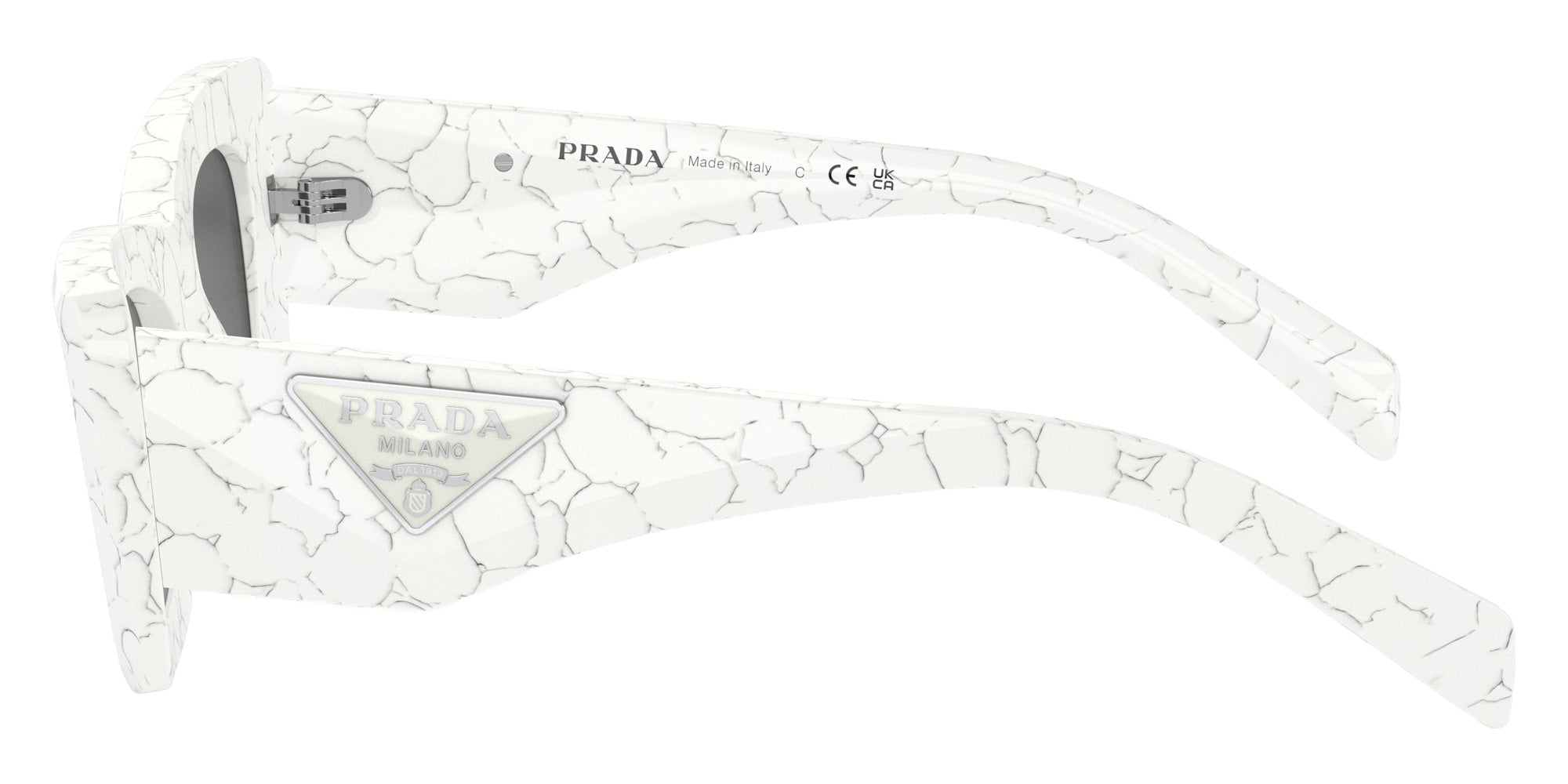 Prada PR 13ZS 17D5S0 50 - Matte White Marble / Dark Gray #id:pr13zs17d5s0_s:100110