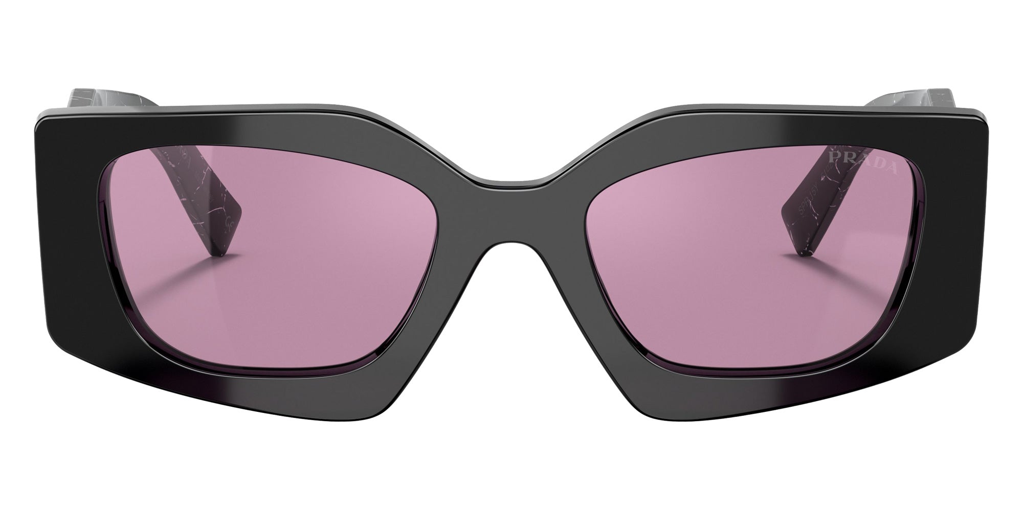 Prada PR 15YS 1AB07Q 51 - Black / Dark Violet Mirrored Silver Int #id:pr15ys1ab07q_s:100100