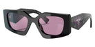 Prada PR 15YS 1AB07Q 51 - Black / Dark Violet Mirrored Silver Int #id:pr15ys1ab07q_s:100105