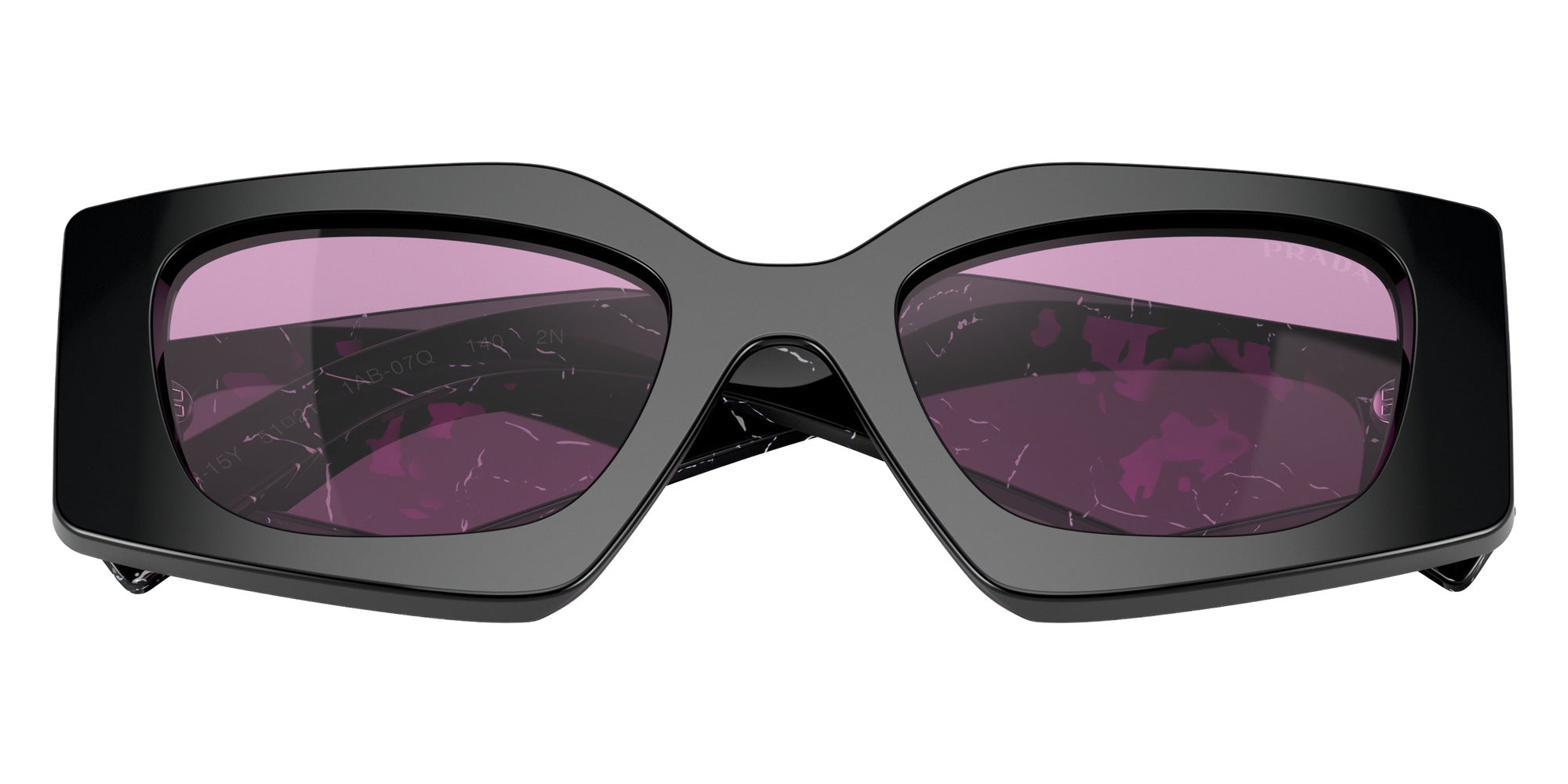 Prada PR 15YS 1AB07Q 51 - Black / Dark Violet Mirrored Silver Int #id:pr15ys1ab07q_s:100120