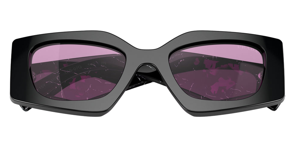 Prada PR 15YS 1AB07Q 51 - Black / Dark Violet Mirrored Silver Int #id:pr15ys1ab07q_s:100120