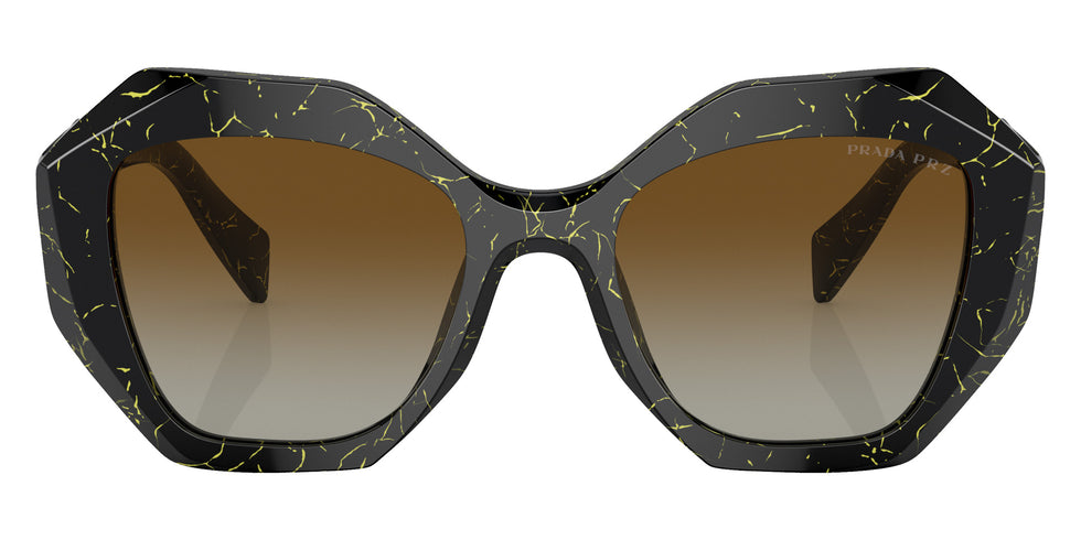 Prada PR 16WS 19D6E1 53 - Black/Yellow Marble / Polarized Brown Gradient #id:pr16ws19d6e1_s:102100