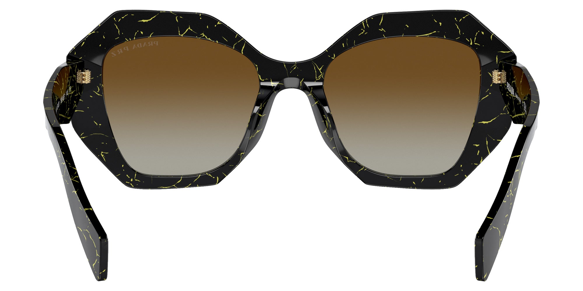 Prada PR 16WS 19D6E1 53 - Black/Yellow Marble / Polarized Brown Gradient #id:pr16ws19d6e1_s:102115