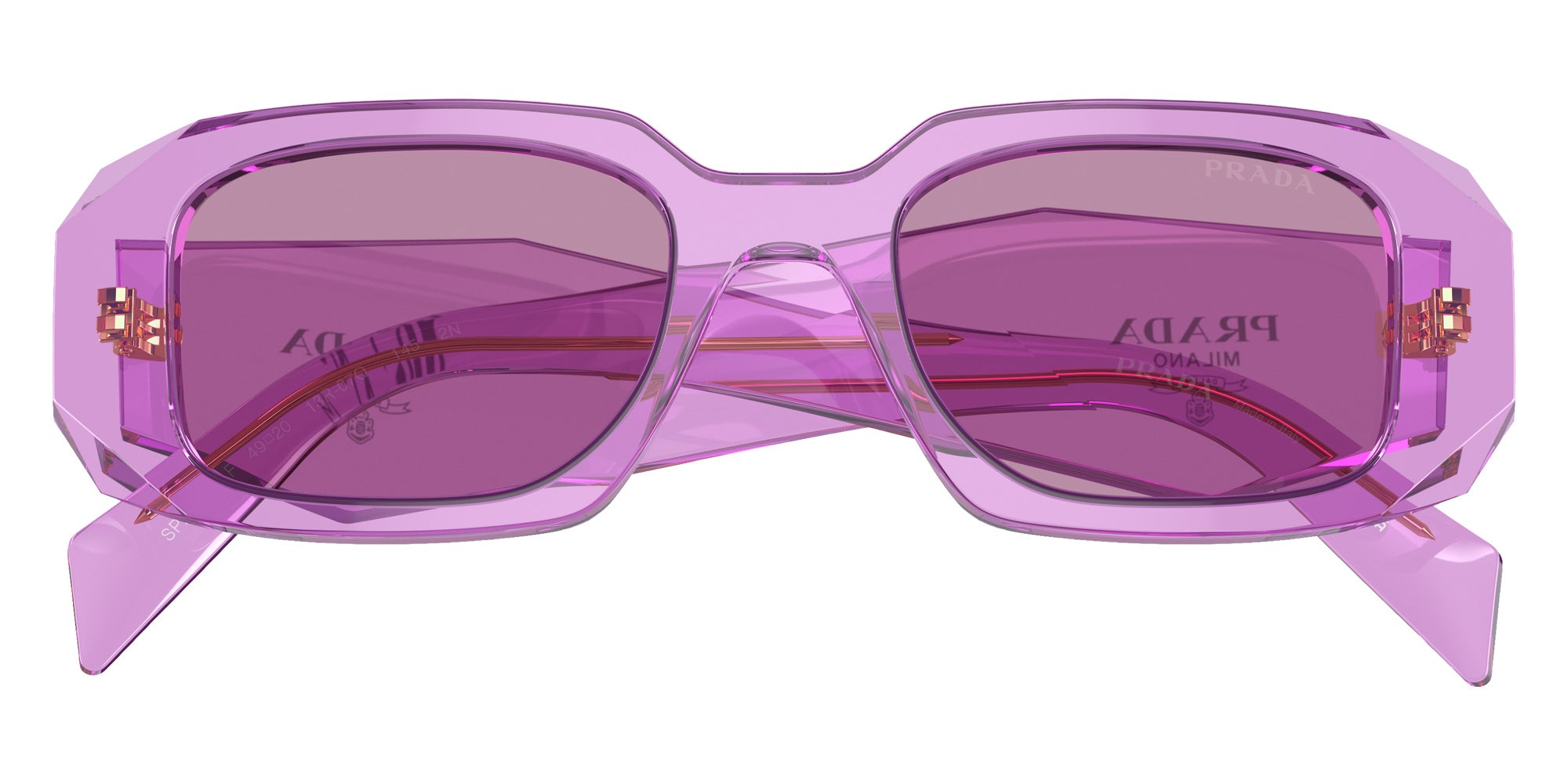 Prada PR 17WSF 13R07Q 51 - Transparent Amethyst / Dark Violet Mirrored Silver Int #id:pr17wsf13r07q_s:100120