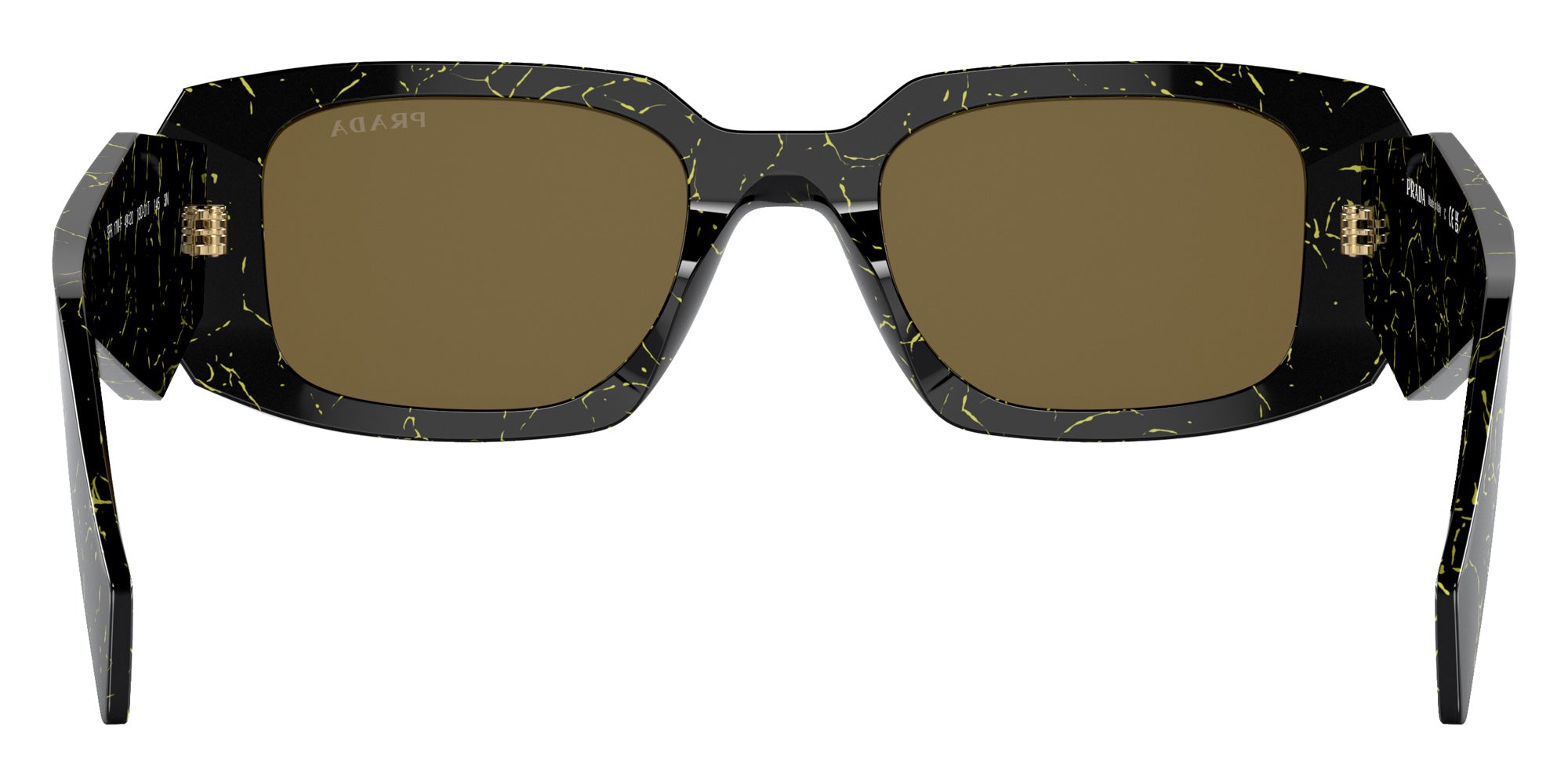 Prada PR 17WSF 19D01T 51 - Black/Yellow Marble / Dark Brown #id:pr17wsf19d01t_s:102115