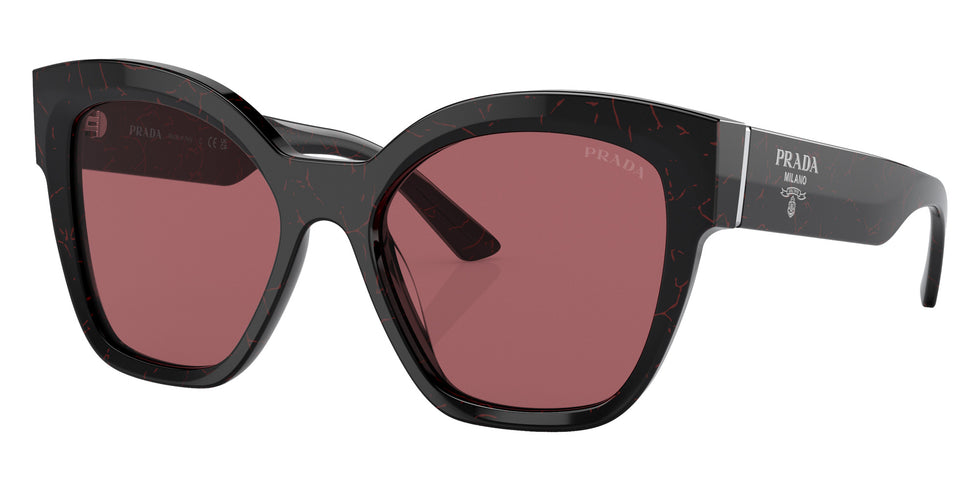 Prada PR 17ZS 11F08S 54 - Black/Etruscan Marble / Dark Violet #id:pr17zs11f08s_s:100105