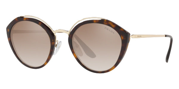 Prada PR 18US Conceptual 2AU4P0 53 - Havana/Pale Gold / Light Brown Grad Light Gray Mir Silver Mirrored #id:pr18us2au4p0_s:100100