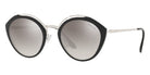 Prada PR 18US Conceptual 4BK5O0 53 - Black/Ivory/Silver / Gradient Gray Mirrored Silver #id:pr18us4bk5o0_s:102100