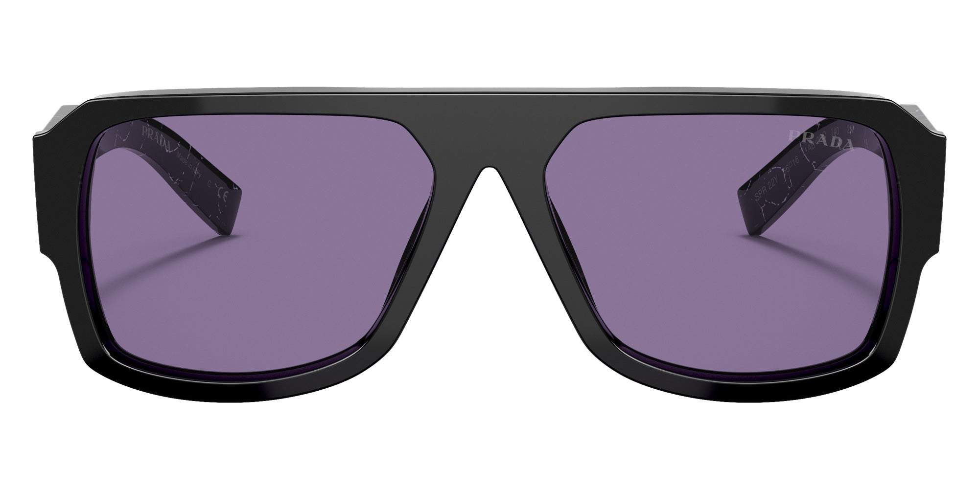 Prada PR 22YS 1AB05Q 56 - Black / Violet Mirrored Internal Silver #id:pr22ys1ab05q_s:100100