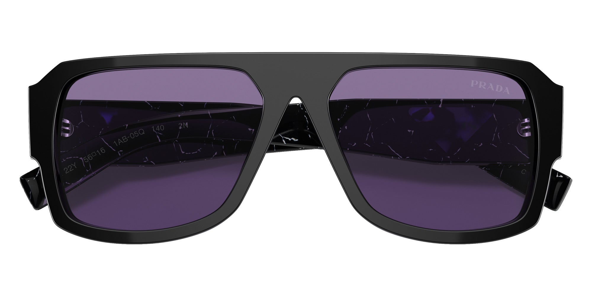 Prada PR 22YS 1AB05Q 56 - Black / Violet Mirrored Internal Silver #id:pr22ys1ab05q_s:100120