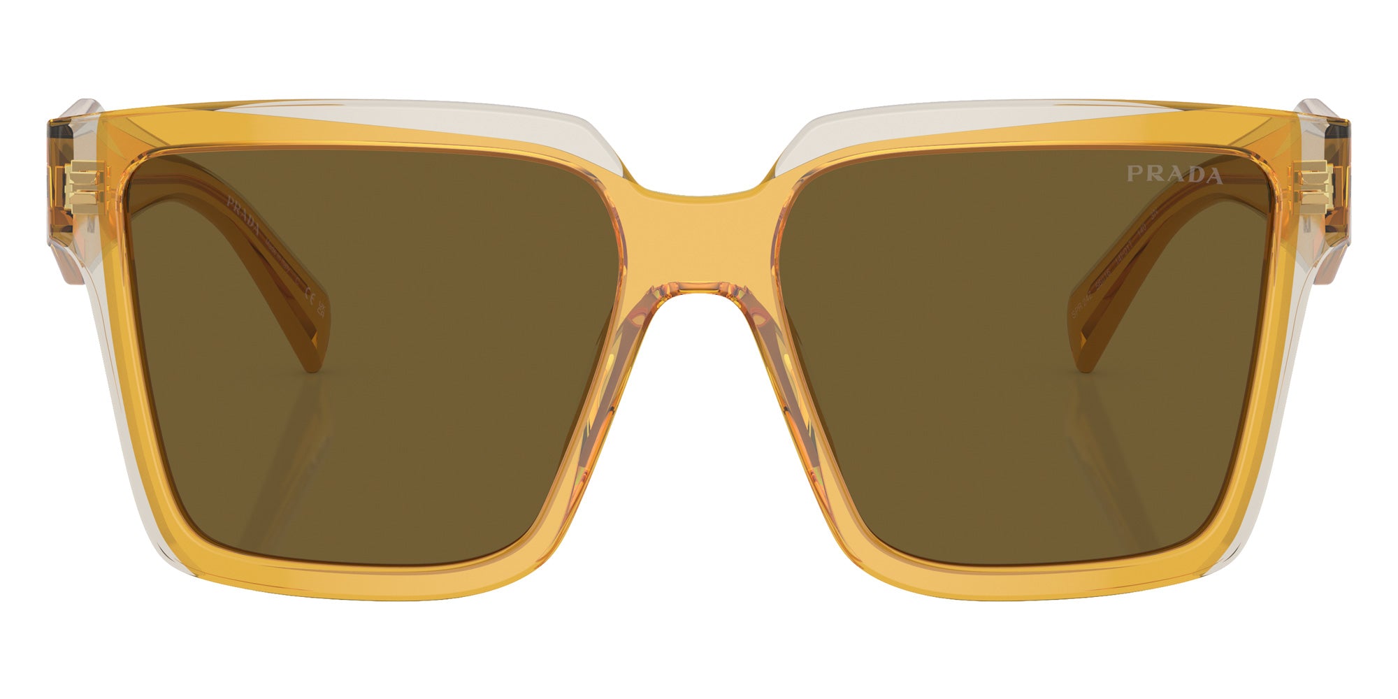 Prada PR 24ZS 14I01T 56 - Ocher/Crystal Gray / Dark Brown #id:pr24zs14i01t_s:100100