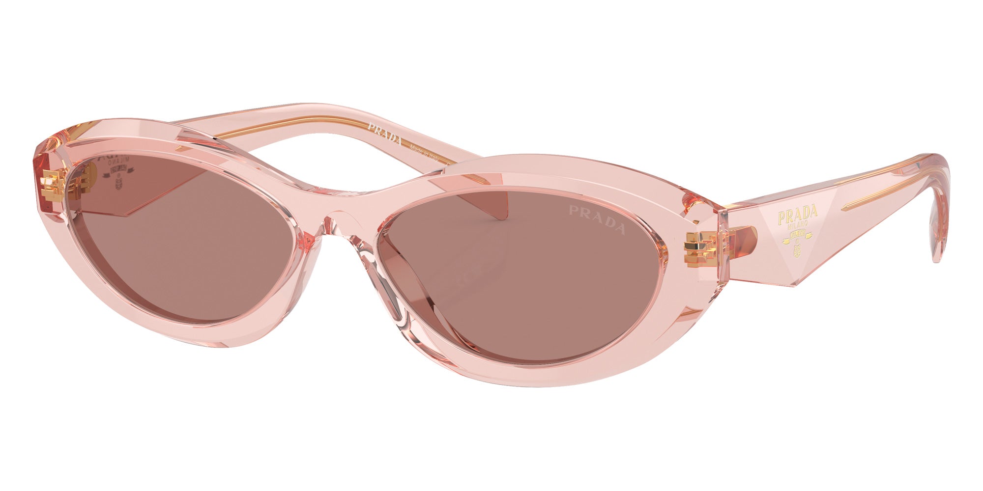 Prada PR 26ZSF 19Q10D 56 - Transparent Peach / Light Brown #id:pr26zsf19q10d_s:100105