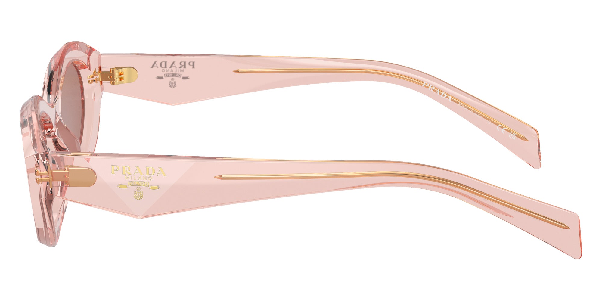 Prada PR 26ZSF 19Q10D 56 - Transparent Peach / Light Brown #id:pr26zsf19q10d_s:100110