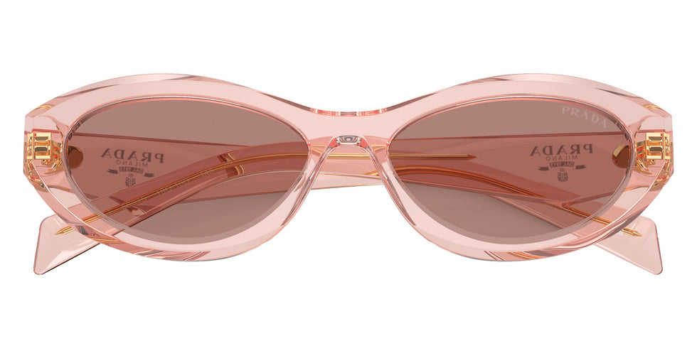 Prada PR 26ZSF 19Q10D 56 - Transparent Peach / Light Brown #id:pr26zsf19q10d_s:100120
