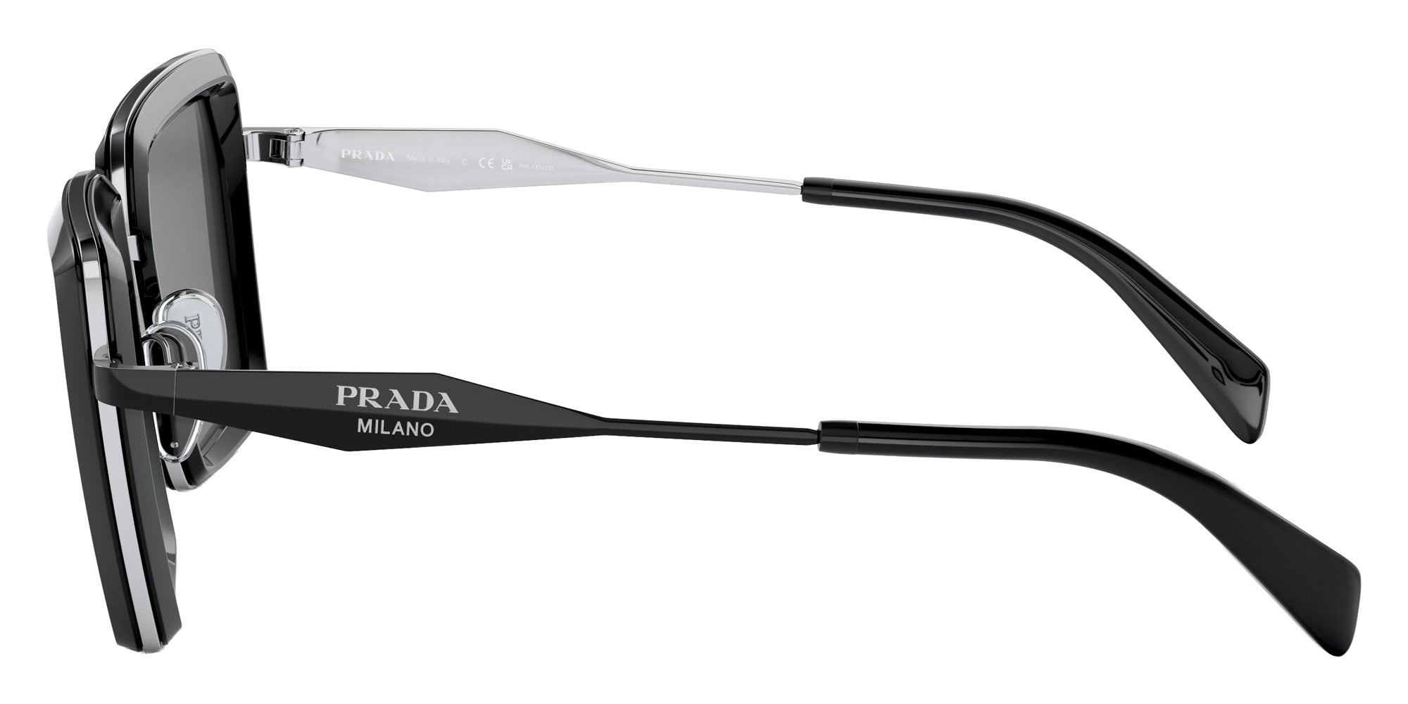 Prada PR 55ZS 1AB5Z1 52 - Black / Polarized Dark Gray #id:pr55zs1ab5z1_s:100110