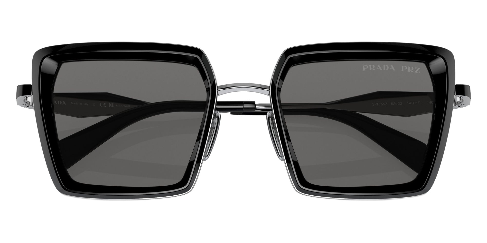 Prada PR 55ZS 1AB5Z1 52 - Black / Polarized Dark Gray #id:pr55zs1ab5z1_s:100120