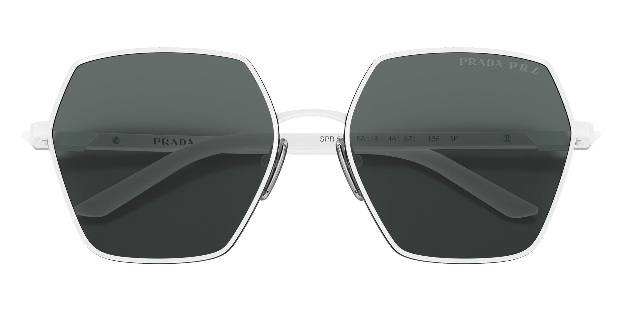 Prada PR 56YS 4615Z1 58 - White / Polarized Dark Gray #id:pr56ys4615z1_s:102120