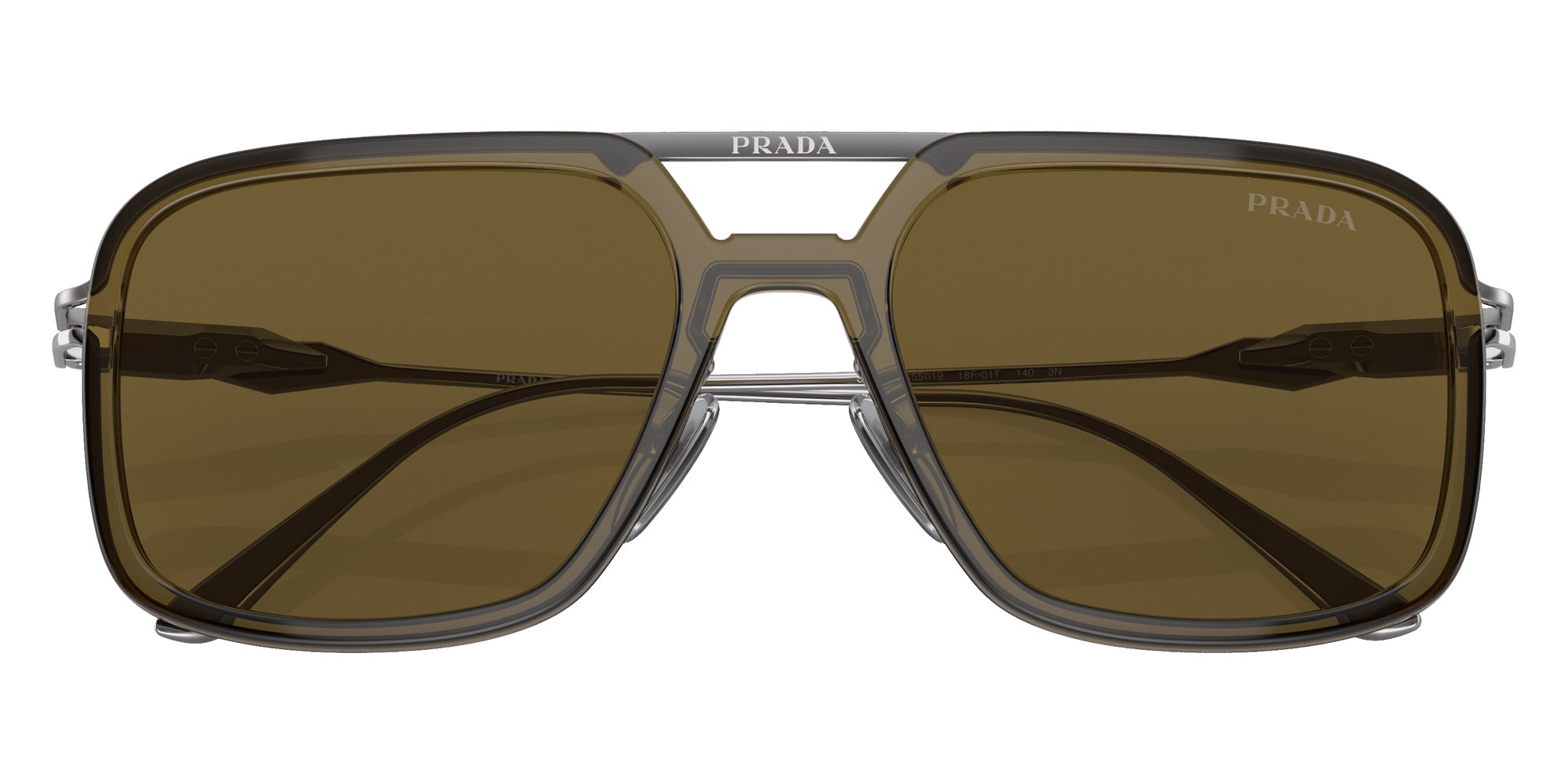 Prada PR 57ZS 18F01T 55 - Loden / Dark Brown #id:pr57zs18f01t_s:100120