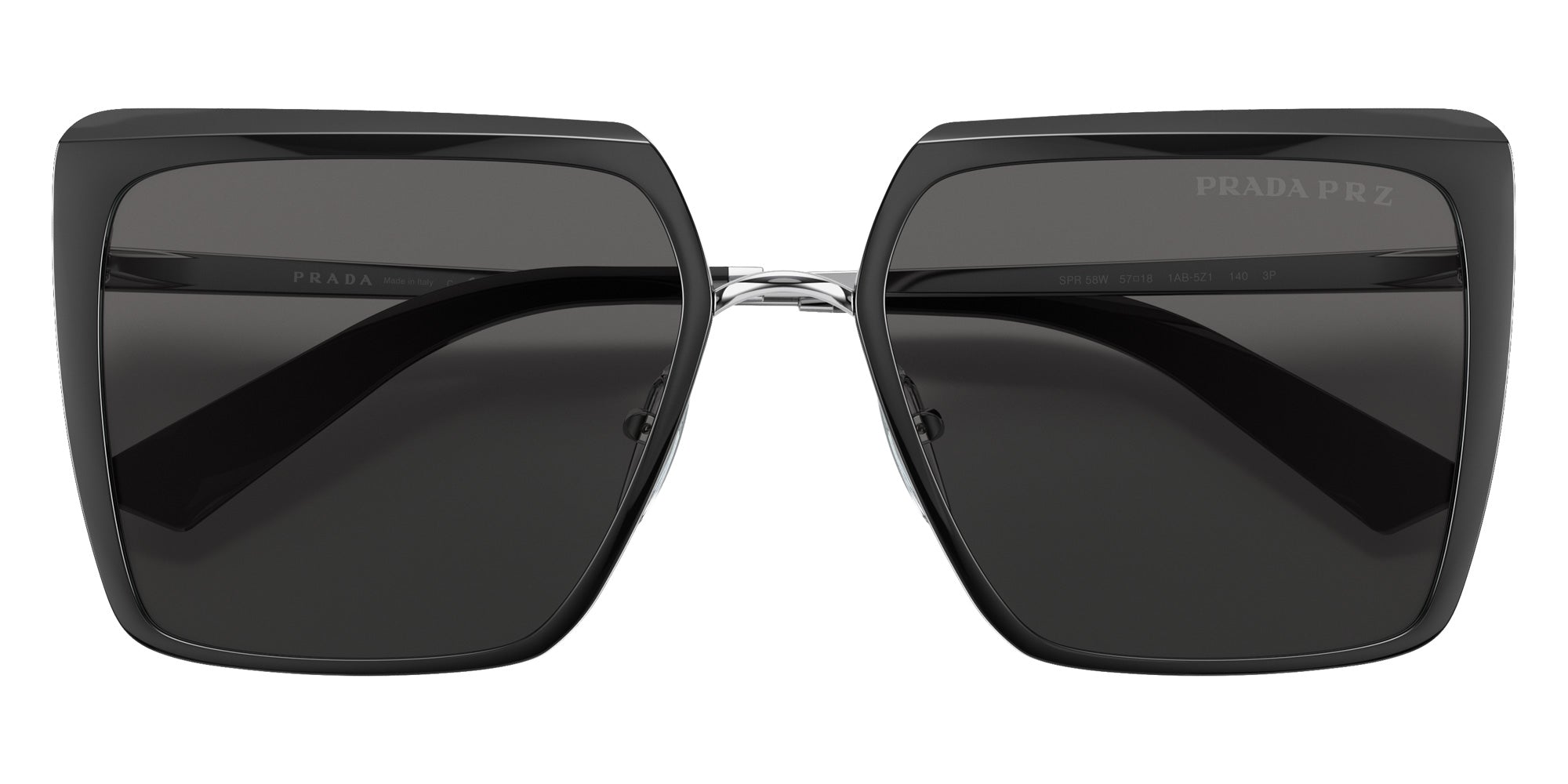Prada PR 58WS 1AB5Z1 57 - Black / Polarized Gray #id:pr58ws1ab5z1_s:100120