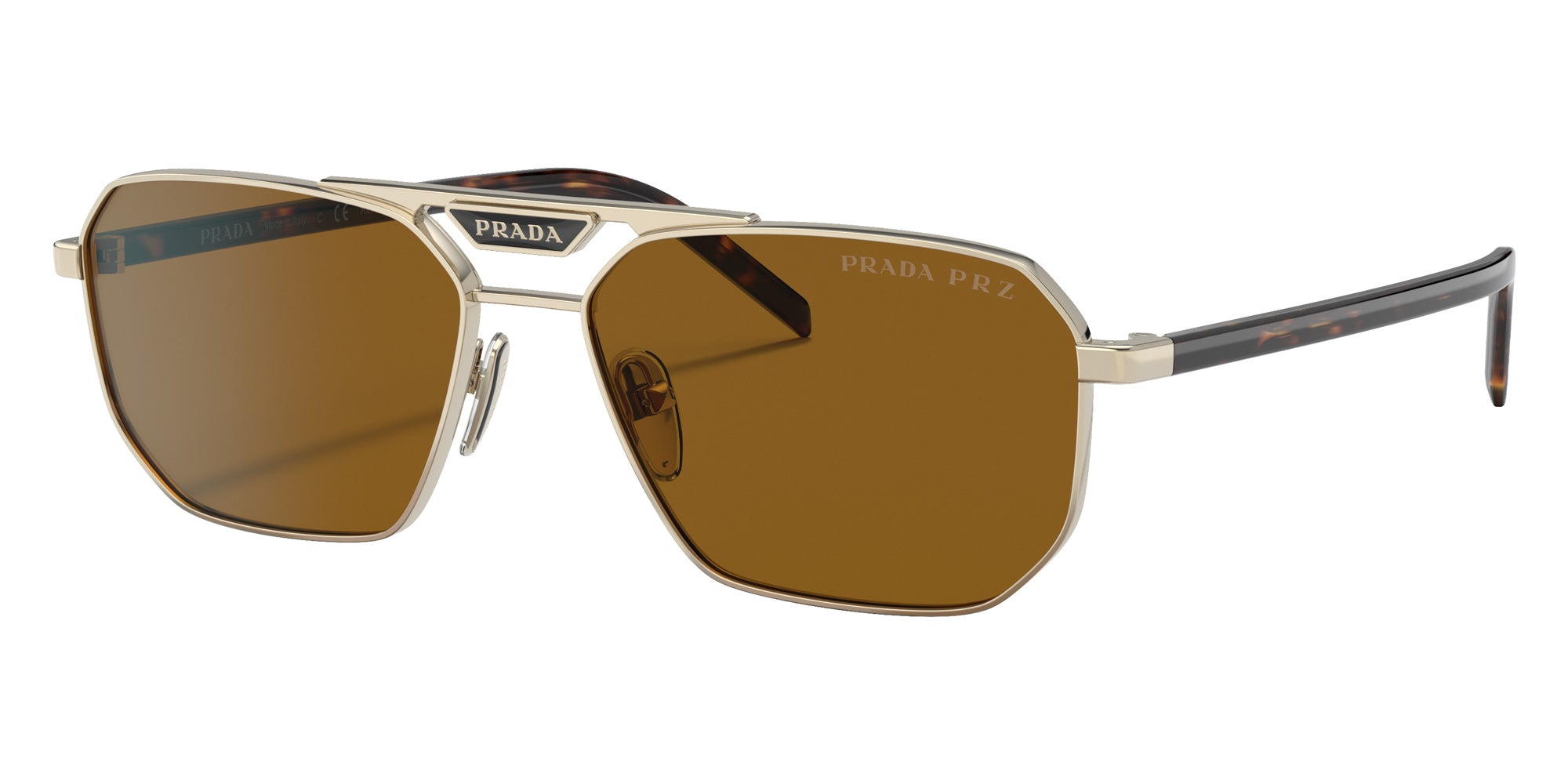Prada PR 58YS ZVN5Y1 57 - Pale Gold / Polarized Dark Brown #id:pr58yszvn5y1_s:102105
