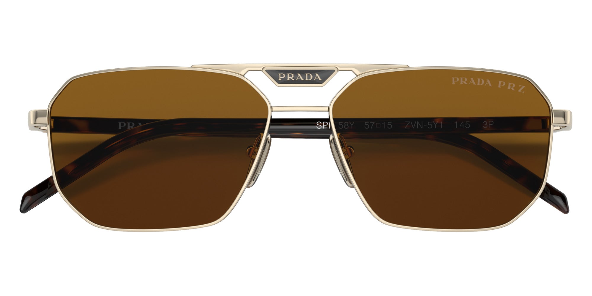 Prada PR 58YS ZVN5Y1 57 - Pale Gold / Polarized Dark Brown #id:pr58yszvn5y1_s:102120